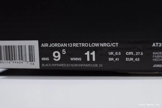 Black AT3102-006 Low Clot 13 Jordan Infrared x Air 0719